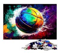 Volleyball Oil Painting 1000 Piece Jigsaw Puzzles for Adults cardboard Jigsaw Relaxing Entertainment, Home Decor 26X38CM/10.23x14.96inch
