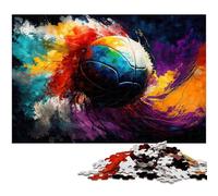 Volleyball Oil Painting 1000Pc Adults Jigsaw Puzzle Puzzles for Adults Challenging DIY Brain Teaser, Perfect Family Game Or Decorative Gift 50x75CM/19.68x29.52inch
