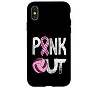 Volleyball Pink Out Breast Cancer Awareness Case for iPhone X/XS