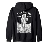 Volleyball Player Funny Patron Saint Sebastian Sport Zip Hoodie