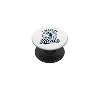 Volleyball Player girls i destroy Silence Women PopSockets Adhesive PopGrip