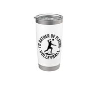 Volleyball Player Lover, I'd Rather Be Playing Volleyball Stainless Steel Insulated Tumbler