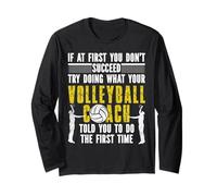 Volleyball Player Team Coach If At First You Don't Succeed Long Sleeve T-Shirt