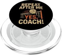 Volleyball Player Team Coach Vintage Retro Repeat After Me PopSockets PopGrip for MagSafe