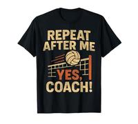 Volleyball Player Team Coach Vintage Retro Repeat After Me T-Shirt