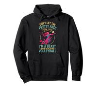 Volleyball Player Team Girl Don't Let The Pretty Face Fool Pullover Hoodie