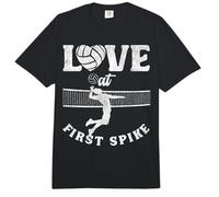 Volleyball Player Team Love at First Spike Comfort Colors Adult Heavyweight T-Shirt
