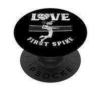 Volleyball Player Team Love At First Spike PopSockets Adhesive PopGrip