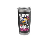 Volleyball Player Team Love At First Spike Stainless Steel Insulated Tumbler