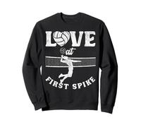 Volleyball Player Team Love At First Spike Sweatshirt