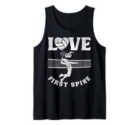 Volleyball Player Team Love At First Spike Tank Top