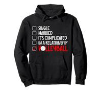 Volleyball Player Team Single Married It's Complicated In A Pullover Hoodie
