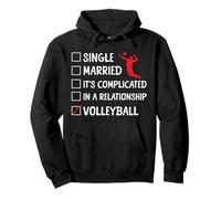Volleyball Player Team Single Married It's Complicated In A Pullover Hoodie