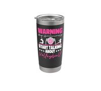 Volleyball Player Team Warning May Spontaneously Start Stainless Steel Insulated Tumbler