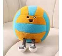 Volleyball Plush Pillow with Legs,Cute Smiling Face & Wobbly Feet | Soft Huggable Stuffed Animal Throw Pillow for Couch, Bed, Dorm, Game Room Decor,Birthday Gift for Kids Volleyball Fans(Volleyball)