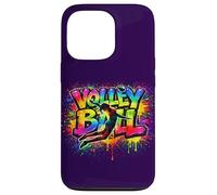 Volleyball Rainbow Colors Girls Womens Sports Team Design Case for iPhone 13 Pro