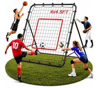 Volleyball Rebounder Net 4x4.5 Ft - Volleyball Training Equipment for Hitting Serving Passing Practice - 6 Adjustable Angles Indoor Outdoor VolleyballNet for Baseball, Soccer, Lacrosse, Tennis