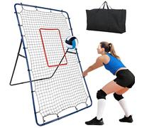 Volleyball Rebounder Net,7x4FT Bounce Back Training Equipment with 5 Adjustable Angles, Volleyball Practice Net for Bumping & Spiking, Lacrosse Baseball Soccer Trainer for Backyard