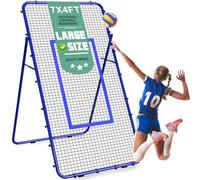Volleyball Rebounder Net, Adjustable & Portable Football Rebounder Net 7x4 FT, Football Training Equipment, Soccer Goal Kickback Target for Kids & Adult Play Teaching Practise,Nets for Garden Sport