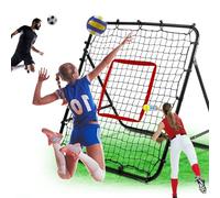 Volleyball Rebounder Net with 6 Adjustable Angles - Steel Frame Soccer Softball Lacrosse Baseball Rebounder for Adults - Bounce Back Net for Backyard Hitting Serving Passing Spike Practice
