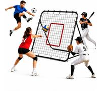 Volleyball Rebounder Net with 6 Adjustable Angles - Steel Frame Volleyball Practice Net for Backyard Hitting Serving Passing Practice - Football Volley Rebounder for Soccer Baseball Softball Lacrosse