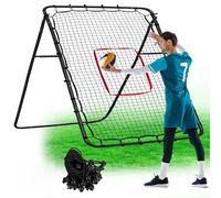 Volleyball Rebounder Net with 6 Adjustable Angles - Steel Frame Volleyball Practice Net for Baseball Softball Lacrosse - Soccer Rebounder Set for Backyard Hitting Serving Passing Spike Practice