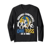 Volleyball, Serving Confidence One Toss at A Time Long Sleeve T-Shirt