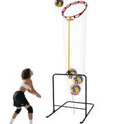 Volleyball Setter Trainer Net-Volleyball Setting Training Equipment with Wheels, Adjustable Height (4.7ft-9.8ft) and Angle for Indoor Outdoor Practice, Trainer Net System for Serving & Spiking