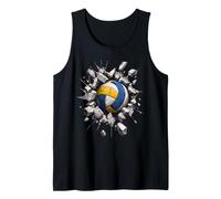 Volleyball Smash Wall Broken Stone Beach Court Player Volley Tank Top