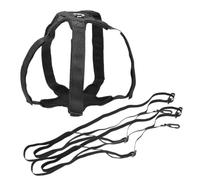 Volleyball Spike Trainer with Adjustable Nylon Cord for Indoor Drills | Black Elastic Strap, Connects to Goals and Poles, Solo Conditioning Aid for Youth Athletes and Beginners