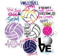 Volleyball Stickers, Perfect Choice for Motivational Volleyball Water Bottle Stickers, Anywhere You Need Volleyball Decals or Laptop Stickers, Waterproof Durable 100% Vinyl