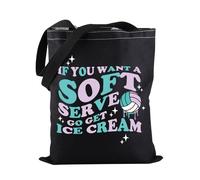 Volleyball Tote Bag If You Want A Soft Serve Go Get Ice Cream Tote Bag Volleyball Player Gift Volleyball Lover Gift (Get Ice Cream TOTE)