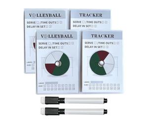 Volleyball Training Track, Volleyball Sheets with Marker | Player Performance Notebook Erasable Training Equipment for Time-Outs Workouts Replacements