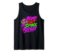 Volleyball Urban Drip Bump Set Spike Repeat Energy Tank Top