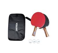 Vollint 2 Player Table Tennis Set with 2 Bats, 3 x 3-Star Balls & Carry Bag - Ideal for Beginners, Family Fun, School & Casual Play - Durable & Portable Starter Kit (2 Bats 3 Balls Set)