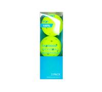 Vollint Outdoor Pickleball Balls - Durable One-Piece Design, 40 Holes, Micro Texture for Spin, Consistent Flight & Bounce - Pack of 3-74mm, 26g - Yellow