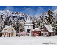 Vollmer Christmas Village HO Scale Model Kit - Miniature Building Model - Christmas Theme - Adults & Kids - Unisex - English Style