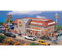 Vollmer 43632 Burger King Restaurant with Interior and LED Lighting Kit HO