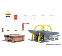 Vollmer 43635 HO Scale Mc Donald Series: Fast Food Restaurant With Mc Café