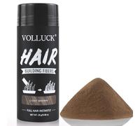 VOLLUCK Hair Fibres for Thinning Hair, Instant Coverage Hair Building Fibres for Conceal Hair Loss, Natural Hair Powder for Women and Men 28 g (Light Brown)