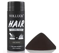 VOLLUCK Hair Fibres for Thinning Hair, Instant Coverage Hair Building Fibres for Conceal Hair Loss, Natural Hair Powder for Women and Men 28 g (Dark Brown)