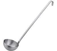 Vollum 1-Piece Ladle Heavy Duty Thick Stainless Steel - 4 Ounce (3.1" Bowl Diameter, 12.25" Handle Length)