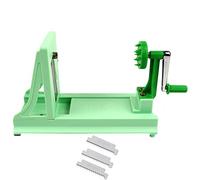 Vollum Japanese Turning Vegetable Spiralizer, Veggie Spiralizer For Fresh Zucchini, Squash, Butternut Squash with 1 Straight-Edged Blade and 3 Serrated Blades Multiple