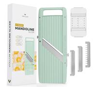 Vollum Narrow Mandoline Slicer for Kitchen - Professional Slicer Vegetable Cutter Japanese Mandoline Slicer with Interchangeable Stainless Steel Blades - Food Manual Slicer Handheld Mandoline Slicer