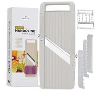 Vollum Wide Japanese Mandoline Slicer for Kitchen - Professional Slicer Vegetable Cutter with Interchangeable Stainless Steel Blades - Food Manual Slicer Handheld Mandoline Slicer