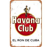 Volly Havana Club Rum El Ron De Cuba Retro Prevent Glare Classic Chic Fun Art Fashion Metal Wall Decor Tin Sign Suitable For Kitchen Living Room Bar Cafe Decoration