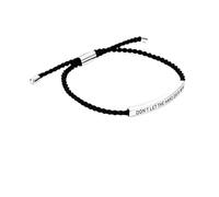 VOLLYOO Dont Let The Hard Days Win Bracelet - Titanium Steel Inspirational Bracelets for Women, Adjustable Braided Encouragement Gift, Motivational Bracelet Jewelry for Women Men Teens, Adjustable