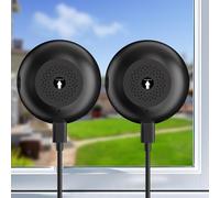 volmees 2K 3MP Window Camera, Smart AI Color Night Vision, 2.4G&5GHz WiFi Indoor Home Security Cam w/Motion Detection, 2-Way Talk, Alexa, 24/7 Recording, Zone Set, 10Ft Cable, Easy Install, 2-Pack