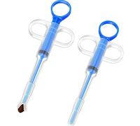 Volnamal 2PCS Pet Pill Dispenser - Soft Tip Pill Gun for Small Cats & Dogs (Solid/Liquid Medication Blue