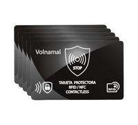 Volnamal NFC RFID Blocking Cards Blocker for contactless Safe Cards Wallets Force Field max Card Protector Anti Theft Ultra Thin Minimalist Secure Bank Card Holder Bank Credit Card Protector 5 Pack